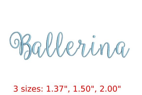 Charming Ballerina Embroidery Font for Etsy