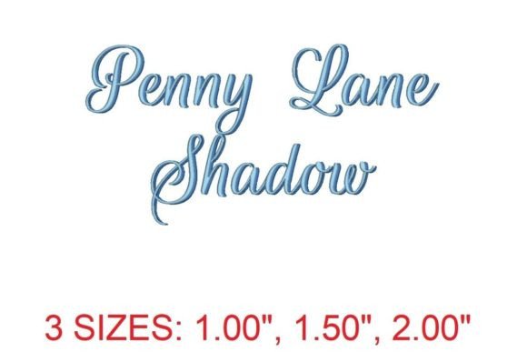 Charming Penny Lane Shadow Embroidery Font