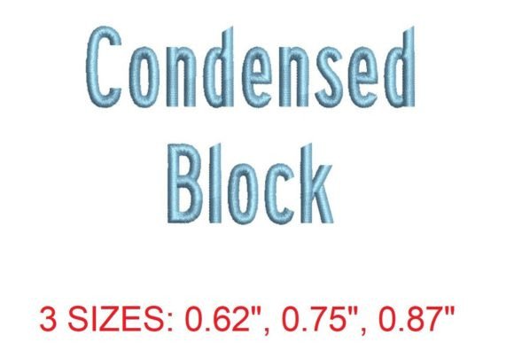 Condensed Block Embroidery Font: Bold and Versatile