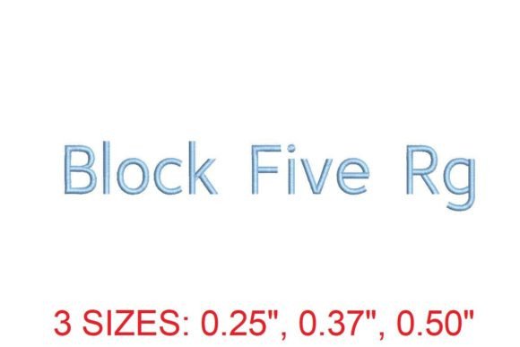 Elegant Block Five Rg Embroidery Font for Your Shop