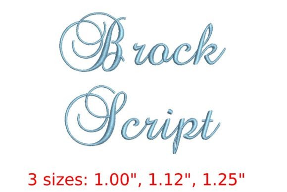Elegant Brock Script Embroidery Font Review