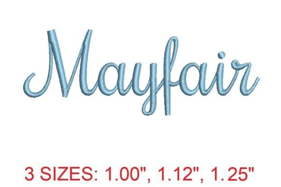 Elegant Mayfair Embroidery Font for Your Projects
