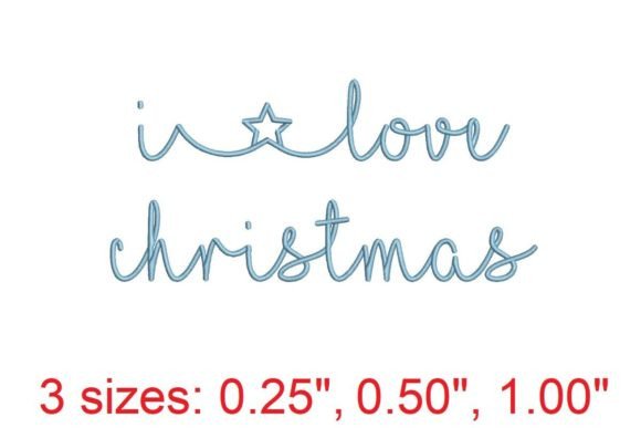 Festive and Creative: I Love Christmas Embroidery Font