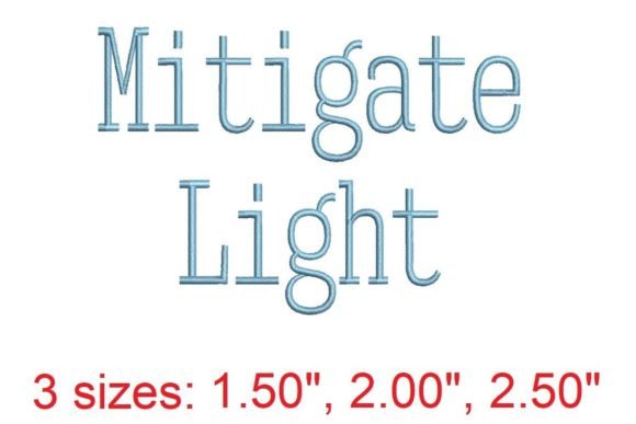 Mitigate LT Embroidery Font: A Versatile Design