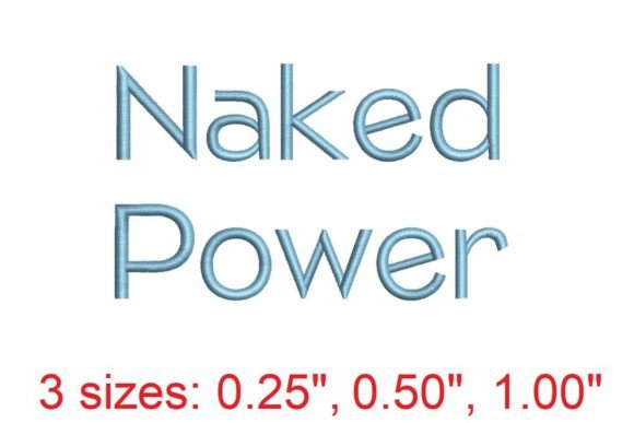 Naked Power LT Embroidery Font for Seasonal Creations