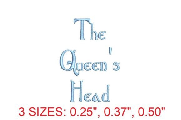 Regal Elegance: The Queens Head Embroidery Font
