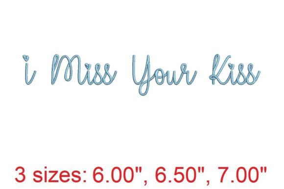 Review: I Miss Your Kiss Embroidery Font