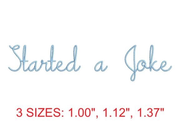Review: Started a Joke Embroidery Font