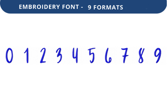 Smooth Slushie Font 0 to 9: A Festive Embroidery Choice