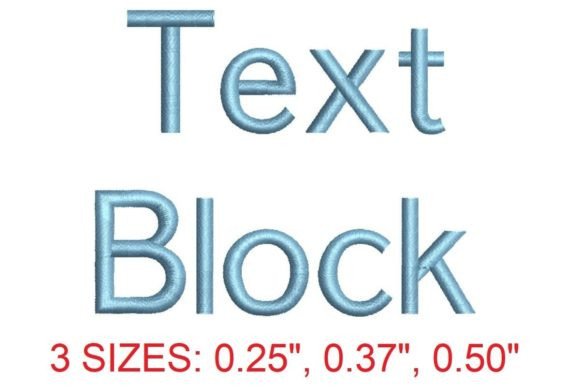 Text Block Embroidery Font: A Clean, Professional Touch