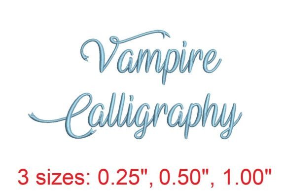 Vampire Calligraphy: A Gothic Embroidery Font