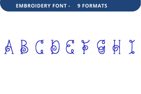 Vine Nouveau Font a to I: A Seasonal Embroidery Must-Have