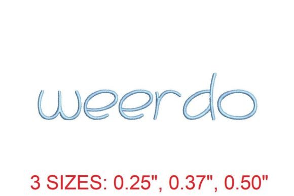 Whimsical Weerdo Embroidery Font for Unique Gifts